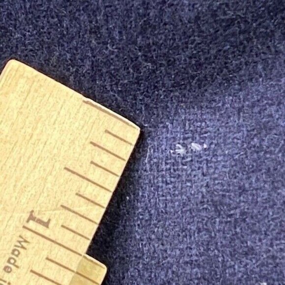 Oak NYC Double Front Varsity Jacket Womens XS Blue Wool Leather Sleeves Boxy - Picture 9 of 9